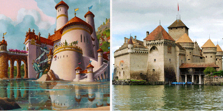 Architecture, Castle, Landmark, Water castle, World, History, Reflection, Medieval architecture, Château, Turret, 