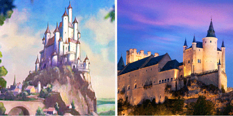 Landmark, Art, Spire, Castle, Paint, Medieval architecture, Watercolor paint, Art paint, History, Château, 
