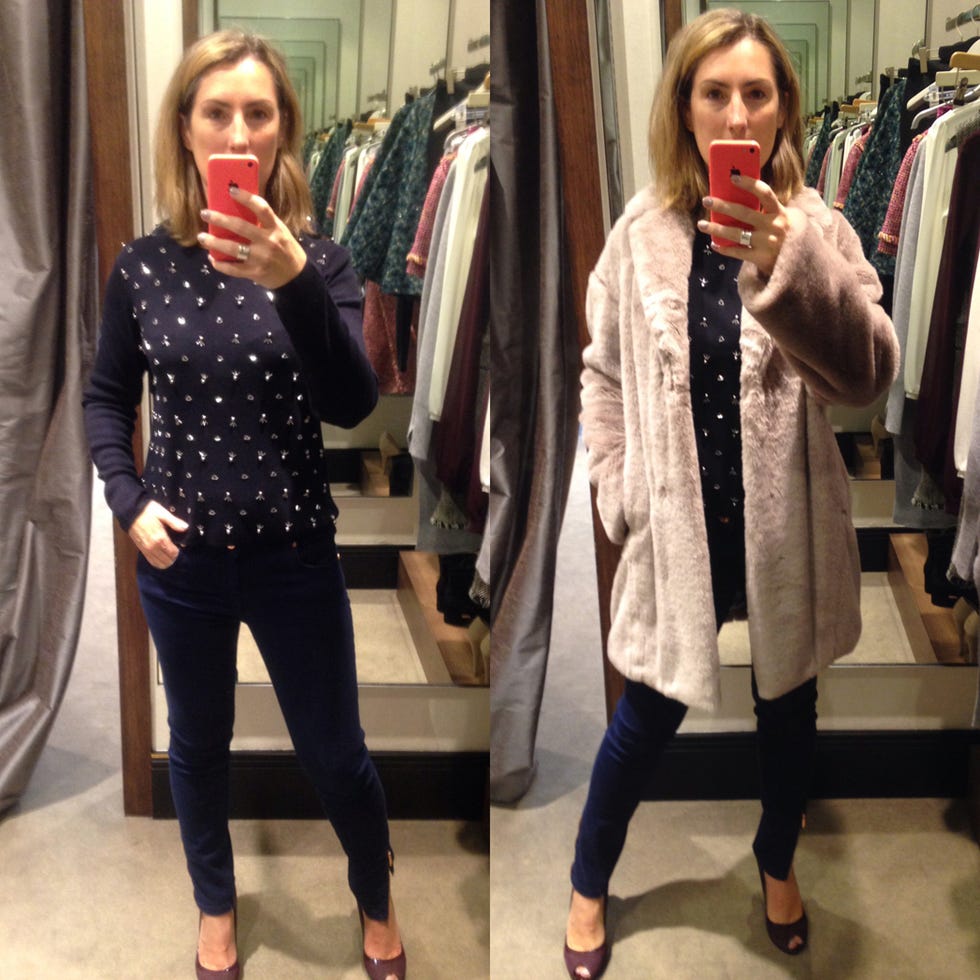 Clothing, Footwear, Trousers, Coat, Textile, Outerwear, Fashion accessory, Style, Bag, Clothes hanger, 