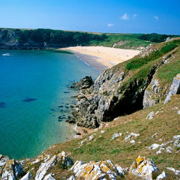 Coastal and oceanic landforms, Coast, Shore, Terrain, Bay, Raised beach, Azure, Geology, Promontory, Headland, 