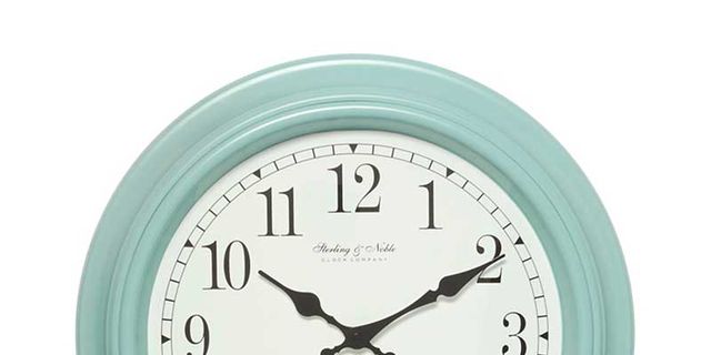 Wall clock, Clock, Analog watch, Aqua, Turquoise, Furniture, Home accessories, Alarm clock, Fashion accessory, Interior design, 
