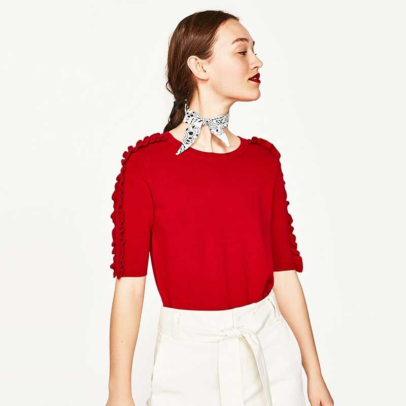 Clothing, White, Neck, Sleeve, Collar, Shoulder, Red, Crop top, Blouse, Maroon, 