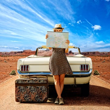 Motor vehicle, Blue, Natural environment, Yellow, Desert, Vehicle, Landscape, Travel, Sky, Car, 