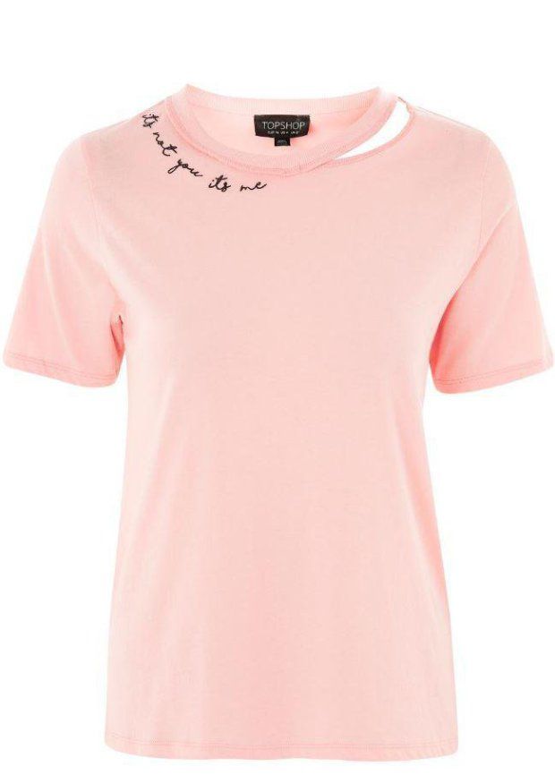 Clothing, T-shirt, Pink, Sleeve, White, Neck, Top, Outerwear, Blouse, Peach, 