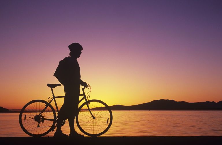 Sky, Bicycle, Sunset, Horizon, Vehicle, Morning, Evening, Cycling, Dusk, Sunrise, 