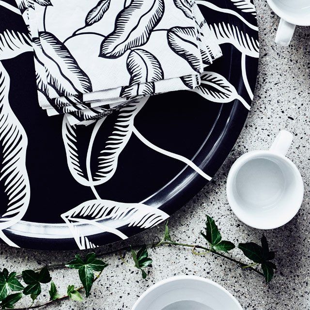 Black-and-white, Leaf, Illustration, Plate, Monochrome photography, Tableware, Plant, Table, Dishware, Monochrome, 