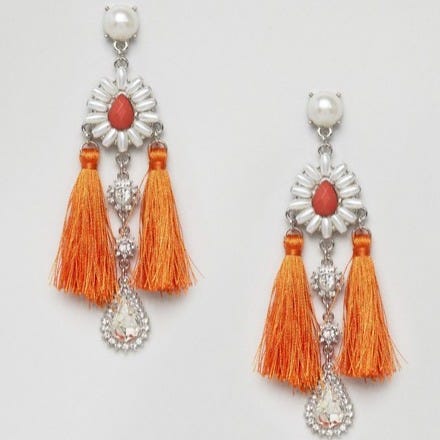 Earrings, Product, White, Orange, Red, Amber, Natural material, Fashion accessory, Fashion, Costume accessory, 