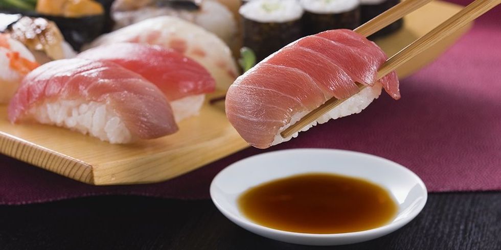 Dish, Food, Cuisine, Sashimi, Ingredient, Fish slice, Sakana, Kasuzuke, Sushi, Tataki, 