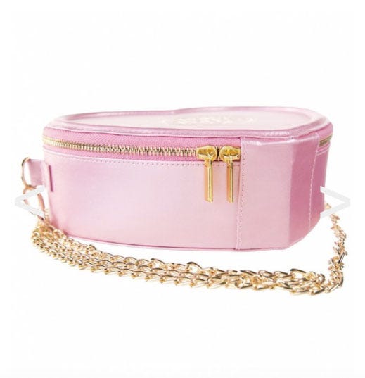 Textile, Bag, Pink, Fashion, Beige, Material property, Metal, Shoulder bag, Coin purse, Baggage, 