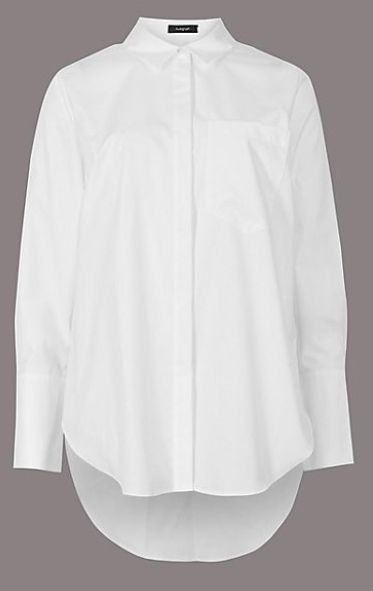 Clothing, White, Collar, Sleeve, Shirt, Button, Outerwear, Blouse, Top, Dress shirt, 