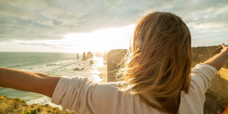 Hair, People in nature, Photograph, Blond, Sunlight, Sky, Light, Beauty, Hairstyle, Long hair, 