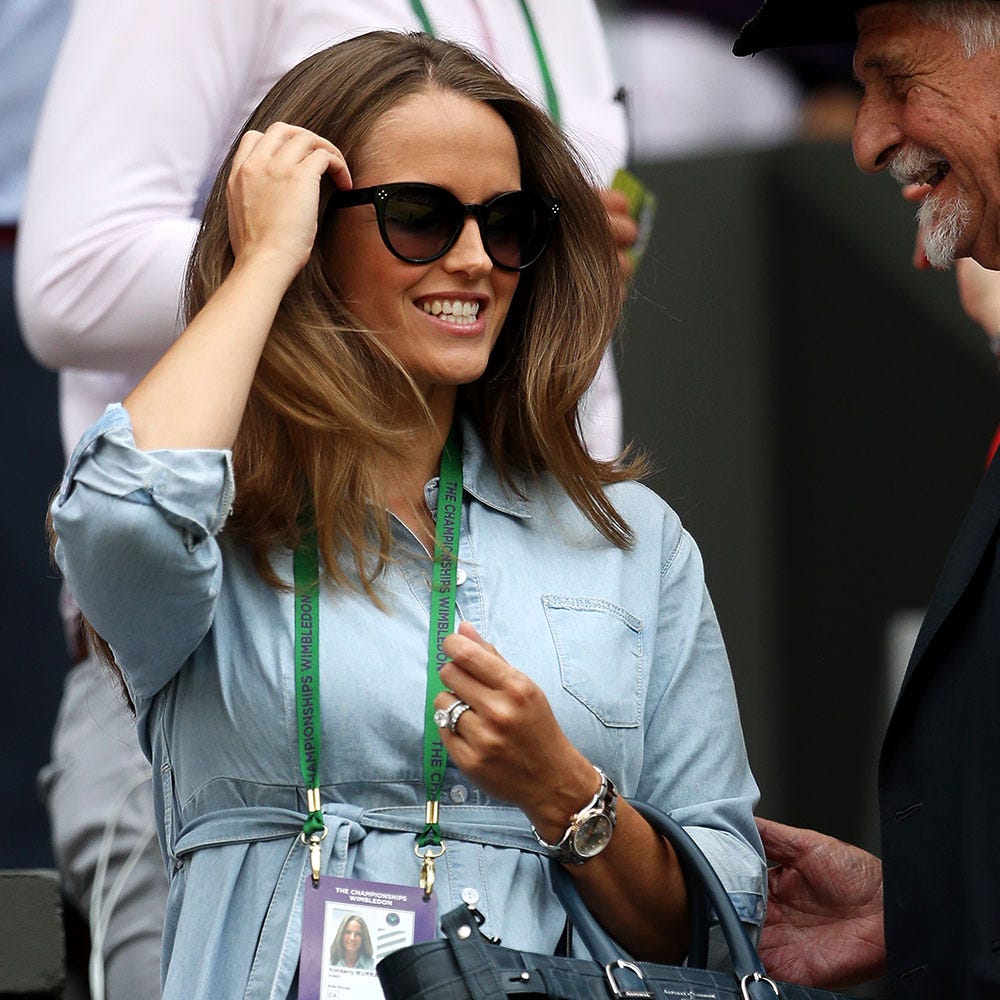 Kim Sears attends Wimbledon in the ultimate maternity summer dress