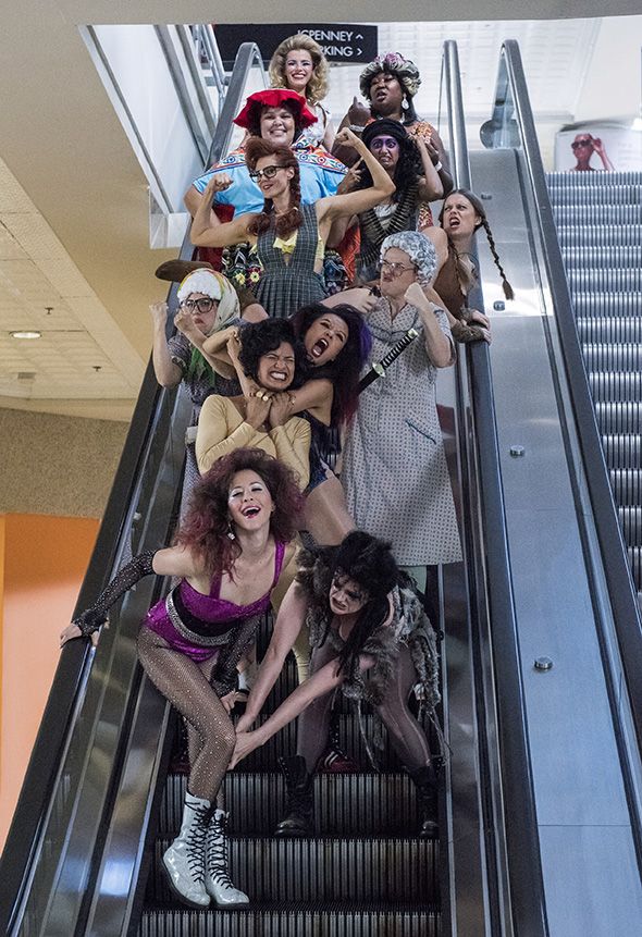 Escalator, Fun, Costume, Tree, Stairs, Architecture, Vacation, Photography, Dress, Plant, 