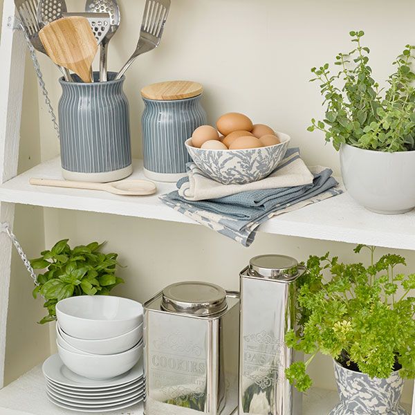 Shelf, Flowerpot, Room, Shelving, Kitchen, Table, Furniture, Plant, Interior design, 