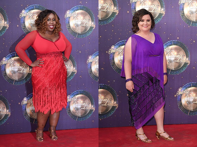 Purple, Clothing, Red carpet, Dress, Violet, Flooring, Carpet, Shoulder, Magenta, Cocktail dress, 