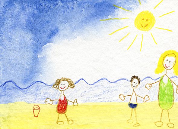 People in nature, Child art, Cartoon, Illustration, Sky, Fun, Art, Drawing, Fictional character, 