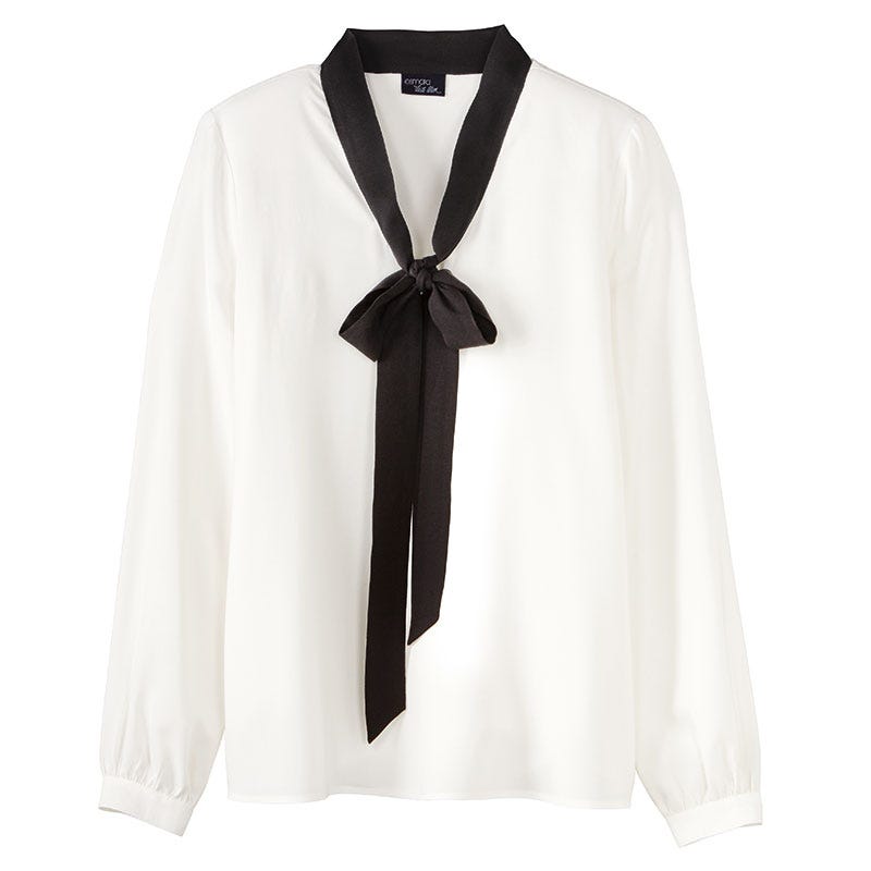 Clothing, White, Collar, Outerwear, Sleeve, Blouse, Neck, Formal wear, Fashion accessory, Shirt, 