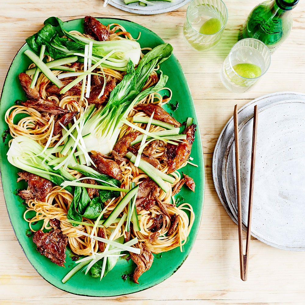 Crispy duck noodles