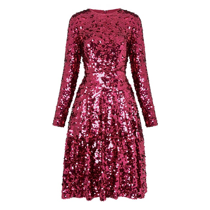 Clothing, Dress, Day dress, Purple, Cocktail dress, Magenta, Violet, Pink, Sleeve, Gown, 