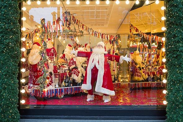Christmas, Display window, Christmas decoration, Christmas ornament, Event, Holiday, Christmas eve, Display case, Interior design, 