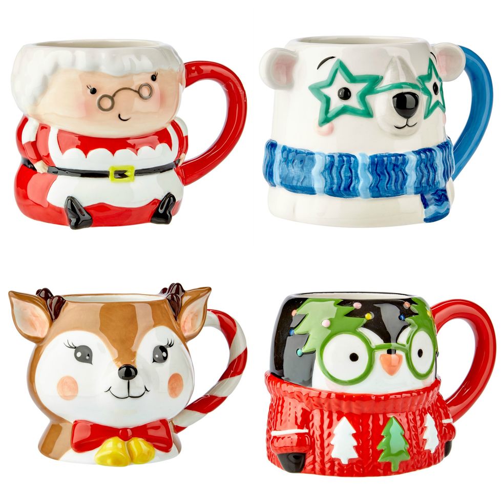 Product, Mug, Drinkware, Cartoon, Serveware, Tableware, Cup, Coffee cup, Animal figure, Fictional character, 