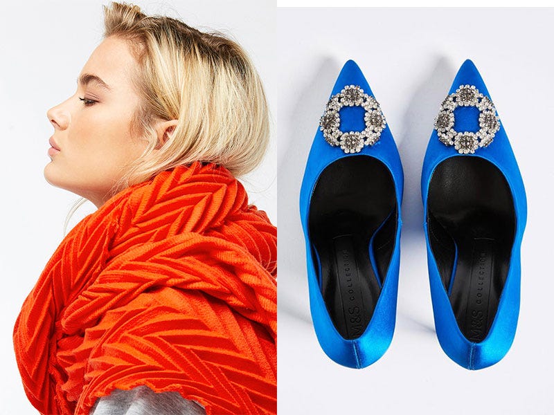 Footwear, Blue, Orange, Shoe, Electric blue, Turquoise, Ballet flat, Fashion accessory, 