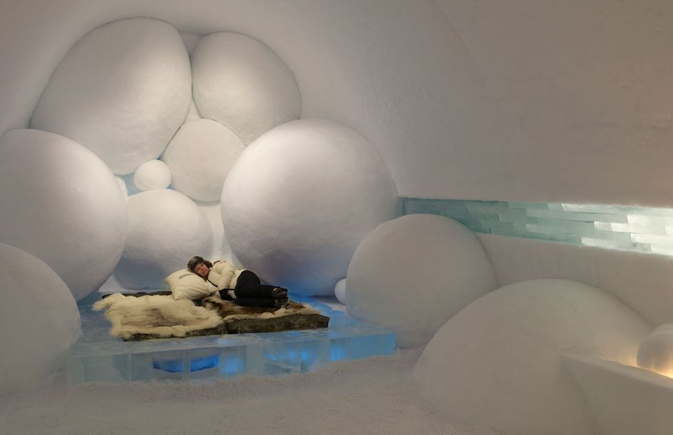 Cloud, Room, Architecture, Ice hotel, Interior design, Photography, Ceiling, 