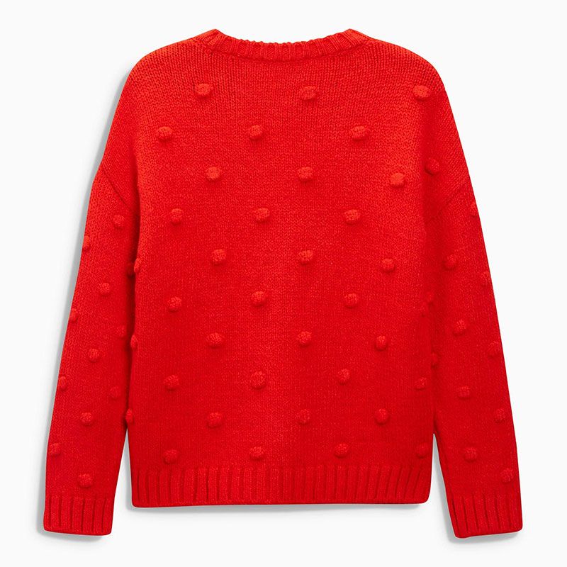 Clothing, Red, Outerwear, Sleeve, Sweater, Jersey, Top, Design, Wool, Button, 
