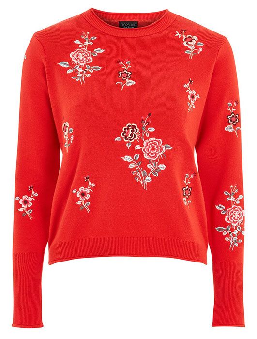 Clothing, Long-sleeved t-shirt, Sleeve, Outerwear, Sweater, Red, Neck, Top, T-shirt, Reindeer, 