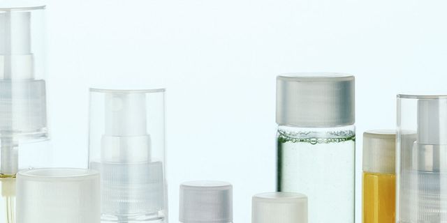 Product, Water, Glass, Plastic bottle, Beauty, Solution, Plastic, Liquid, Glass bottle, Shelf, 