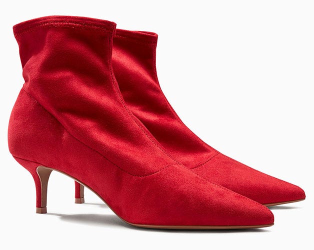 Footwear, High heels, Red, Shoe, Leather, Suede, Boot, Basic pump, Leg, Court shoe, 