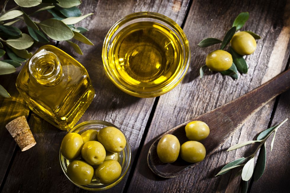 Olive, Food, Fruit, Meyer lemon, Lemon, Extra virgin olive oil, Ingredient, Plant, Cooking oil, Olive oil, 