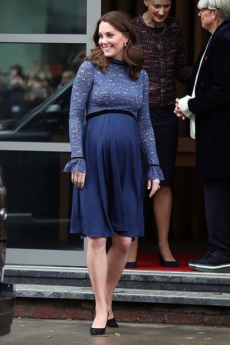 Kate Middleton stepped out in a gorgeous blue lace dress