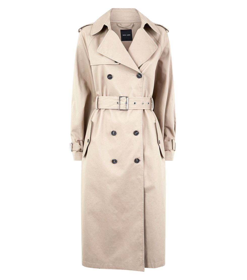 Clothing, Trench coat, Coat, Overcoat, Outerwear, Beige, Sleeve, Collar, Duster, Jacket, 