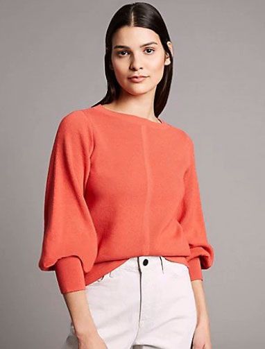 Clothing, Shoulder, Sleeve, Neck, Orange, Pink, Top, Outerwear, Joint, Fashion, 