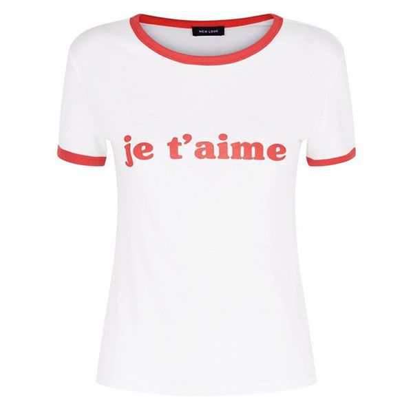 T-shirt, Clothing, White, Sleeve, Red, Active shirt, Text, Sportswear, Top, Neck, 