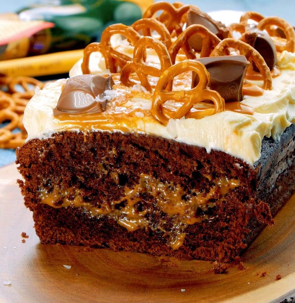 best sponge cake recipes salted caramel pretzel cake