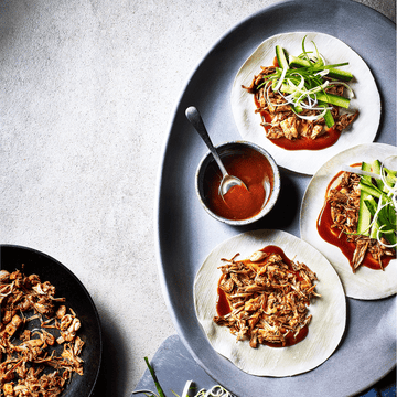 Vegan recipes - Vegan 'duck' pancakes Vegan 'duck' pancakes