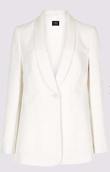 Clothing, Outerwear, White, Blazer, Jacket, Sleeve, Top, Formal wear, Suit, Beige, 