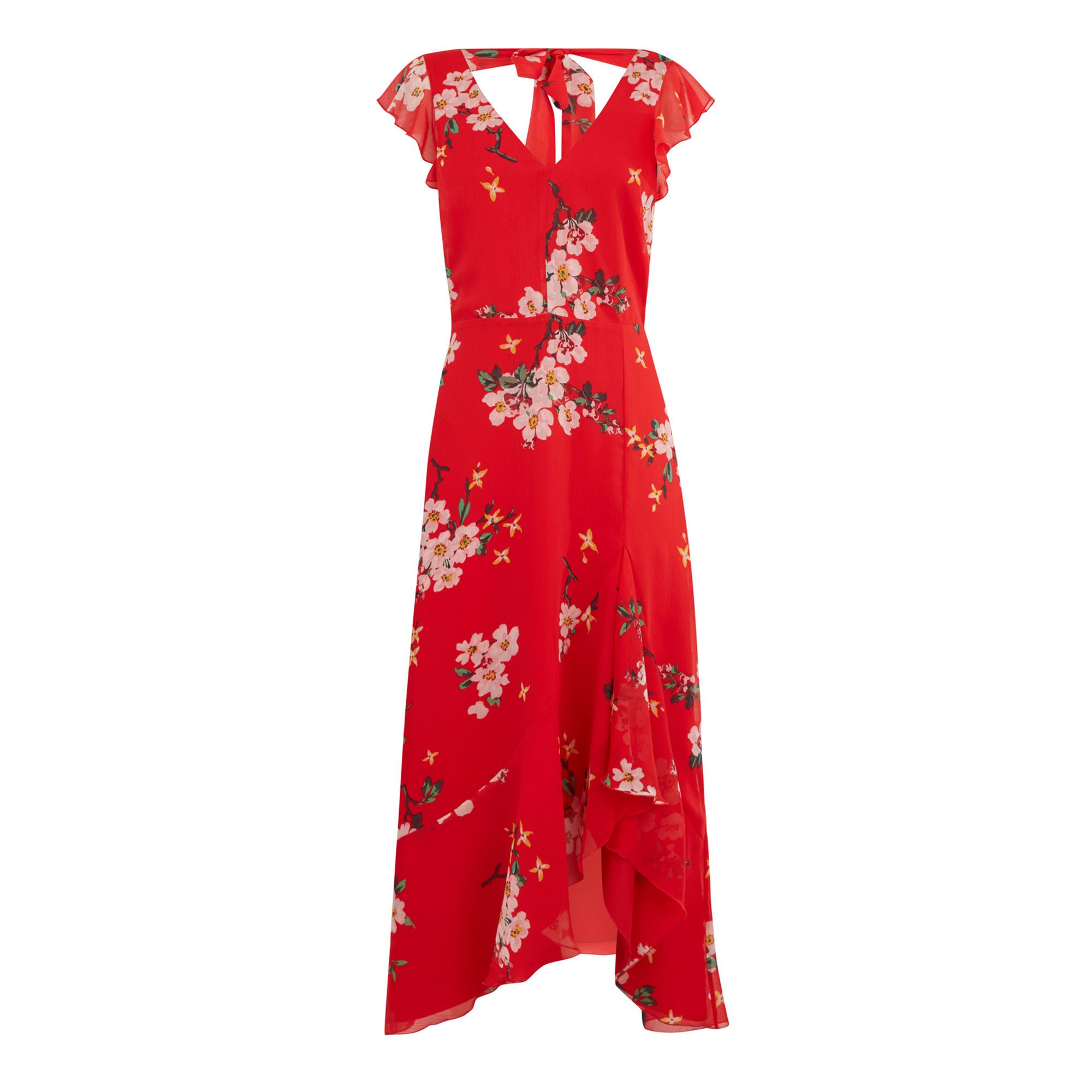 Warehouse red shop floral dress