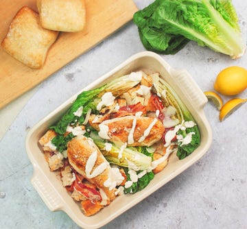 chicken caesar tray bake