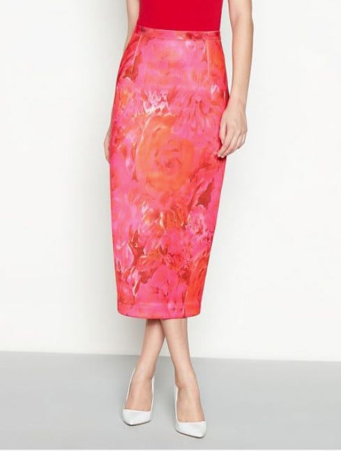 Clothing, Pencil skirt, Pink, Magenta, Dress, Waist, 