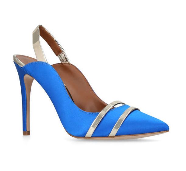 Footwear, Blue, Slingback, High heels, Sandal, Shoe, Turquoise, Cobalt blue, Electric blue, Basic pump, 