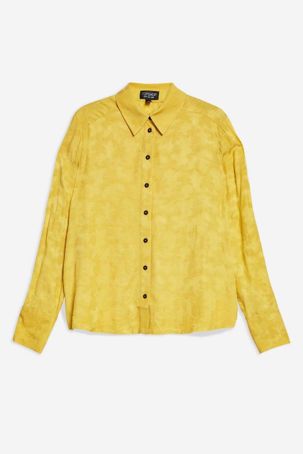 Clothing, Yellow, Sleeve, Outerwear, Button, Collar, Blouse, Beige, Top, Shirt, 