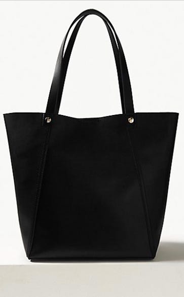 Handbag, Bag, Black, White, Tote bag, Fashion accessory, Product, Leather, Shoulder bag, Material property, 