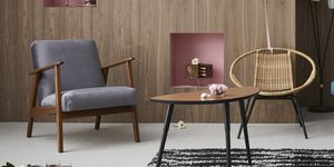 Furniture, Coffee table, Floor, Table, Tile, Room, Chair, Interior design, Flooring, Material property, 