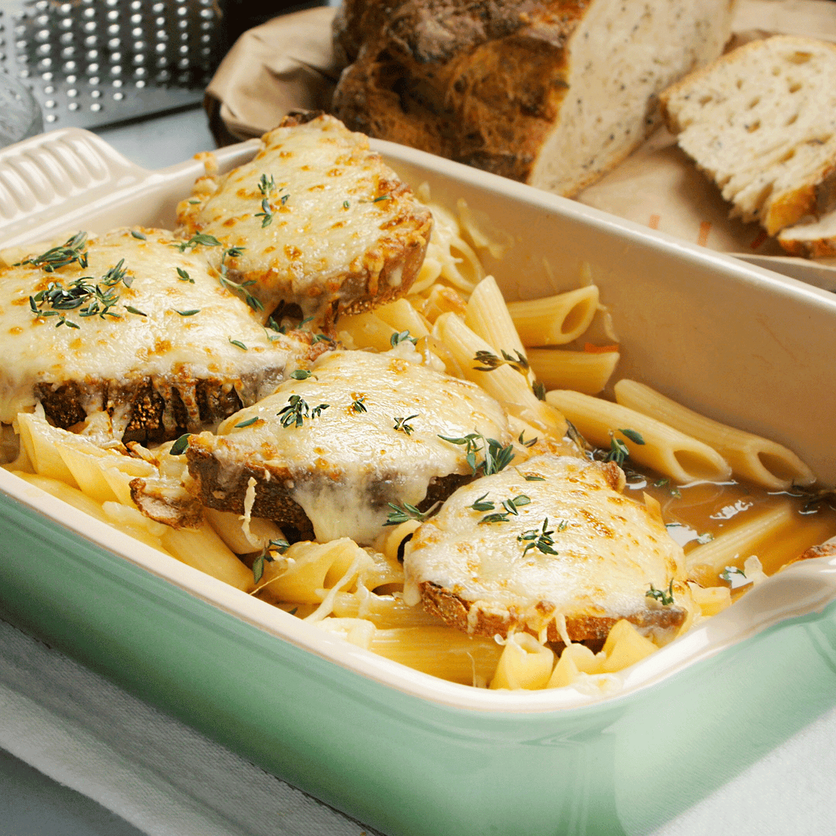 French onion soup pasta - Best pasta bake recipes