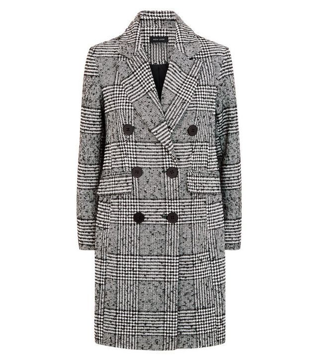 Clothing, Coat, White, Outerwear, Overcoat, Trench coat, Sleeve, Dress, Suit, Pattern, 