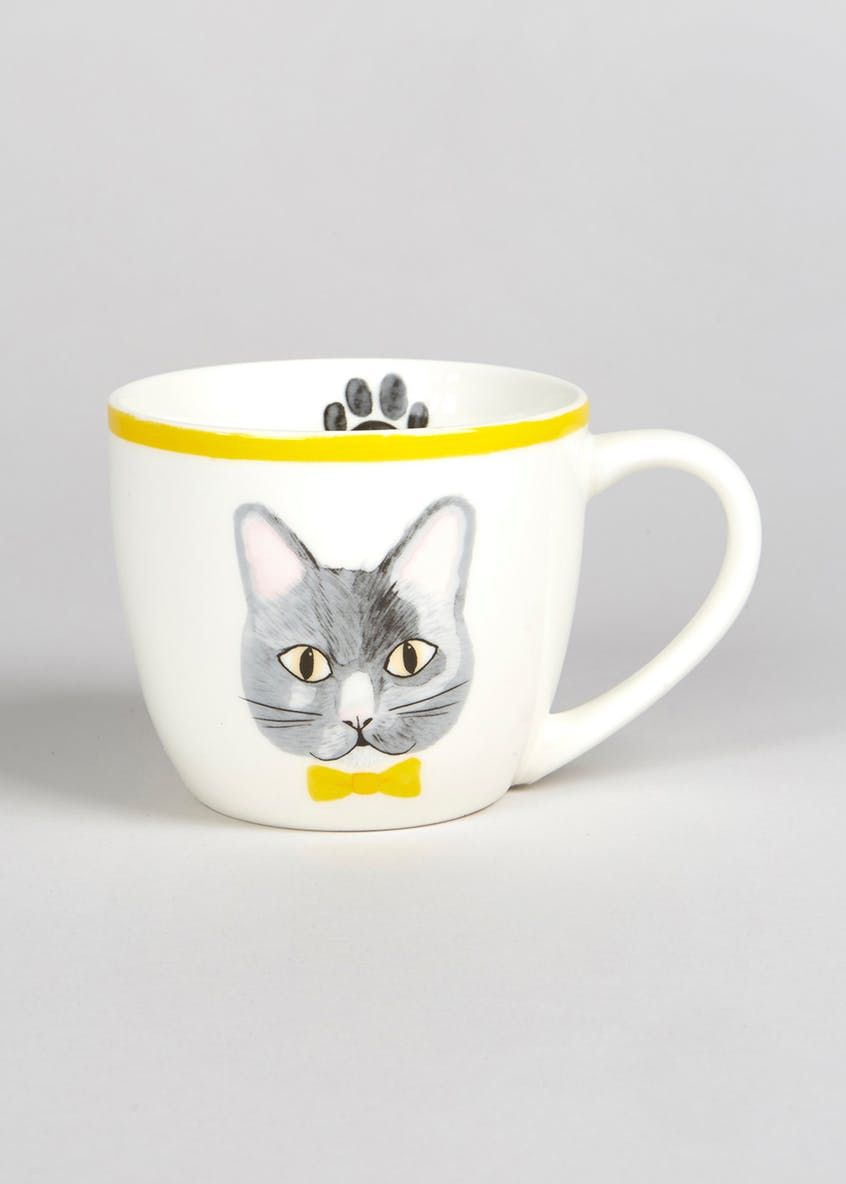 Cat, Cup, White, Teacup, Coffee cup, Drinkware, Small to medium-sized cats, Felidae, Mug, Cup, 