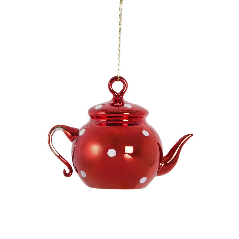 Teapot, Red, Kettle, Tableware, Holiday ornament, 